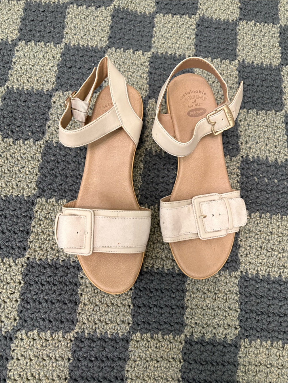 Dr. Scholl's Felicity Women's Light Beige Buckle Strap Heel